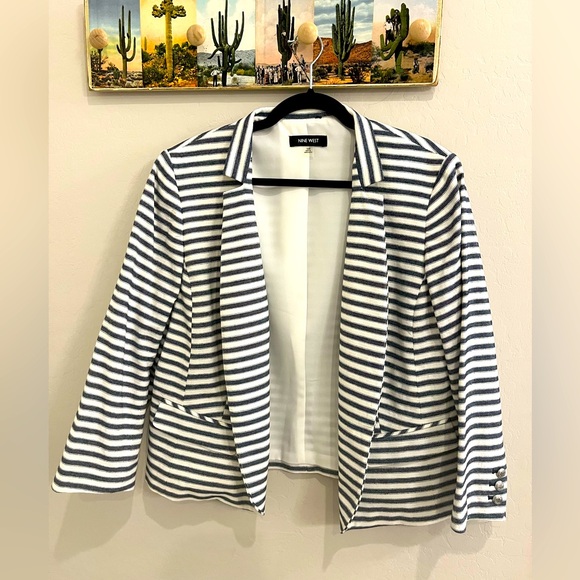 Nine West cotton striped jacket - Picture 1 of 7